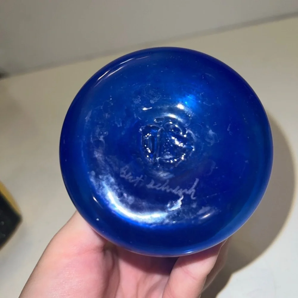 Cobalt blue glass bud vase